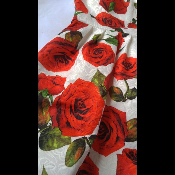 Chi Chi London Modcloth Floral Rose Dress Size 12 - Picture 7 of 8